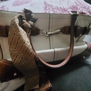Coach white purse